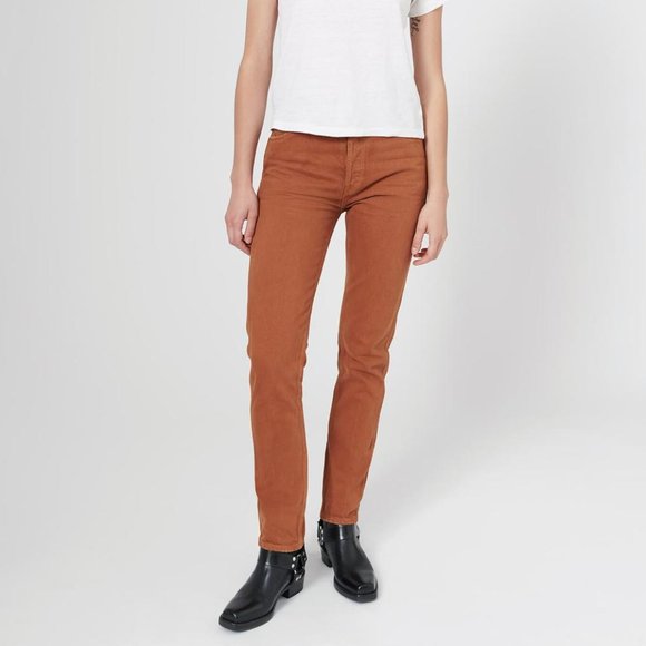 NWOT RE/DONE Jeans 50s Cigarette Pant - Terracota - Picture 1 of 5